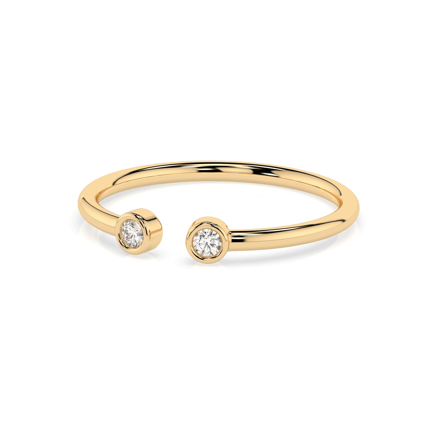 Žiedas DUO su deimantais 14K