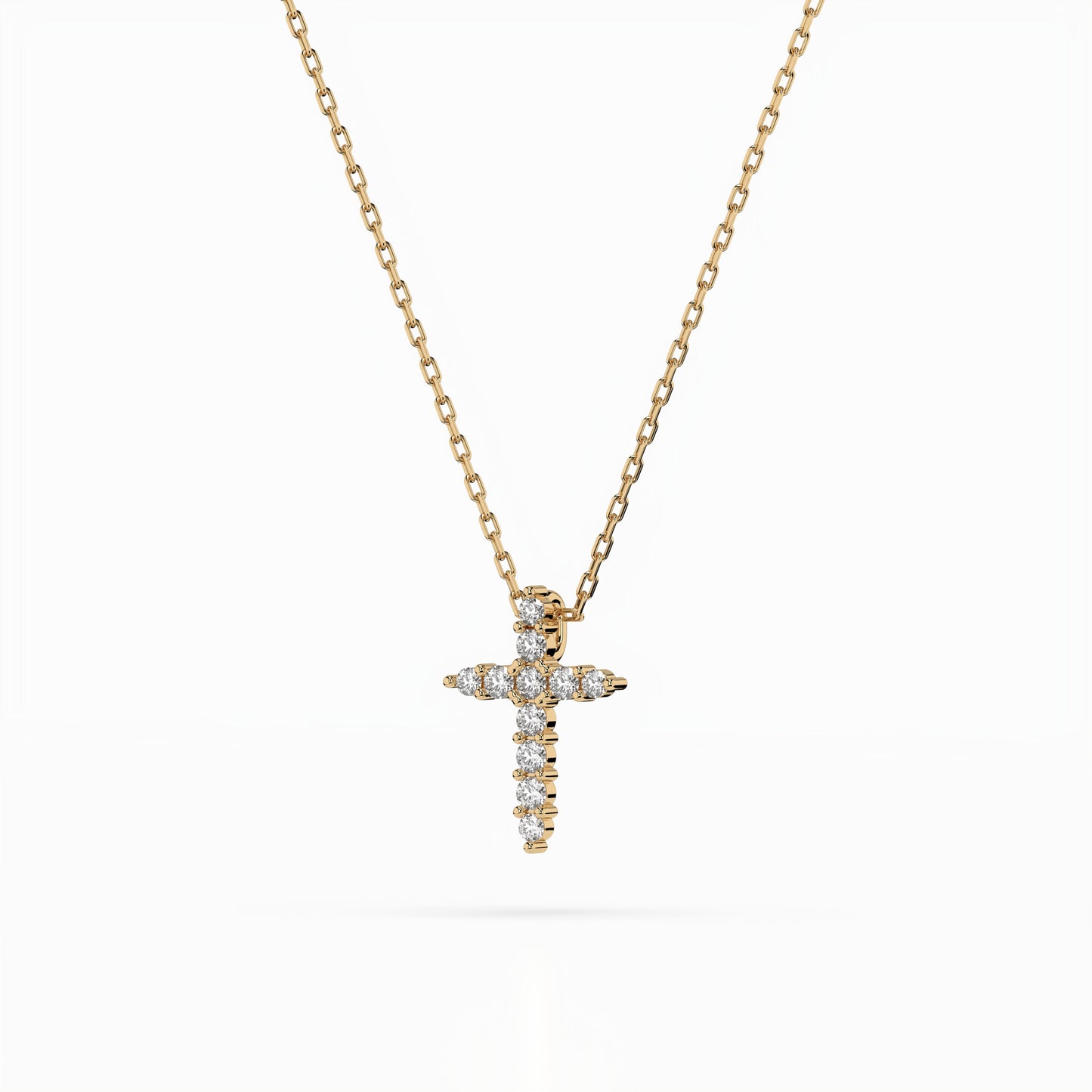 Klasikinis auksinis kryželis su deimantais – amžinas dizainas