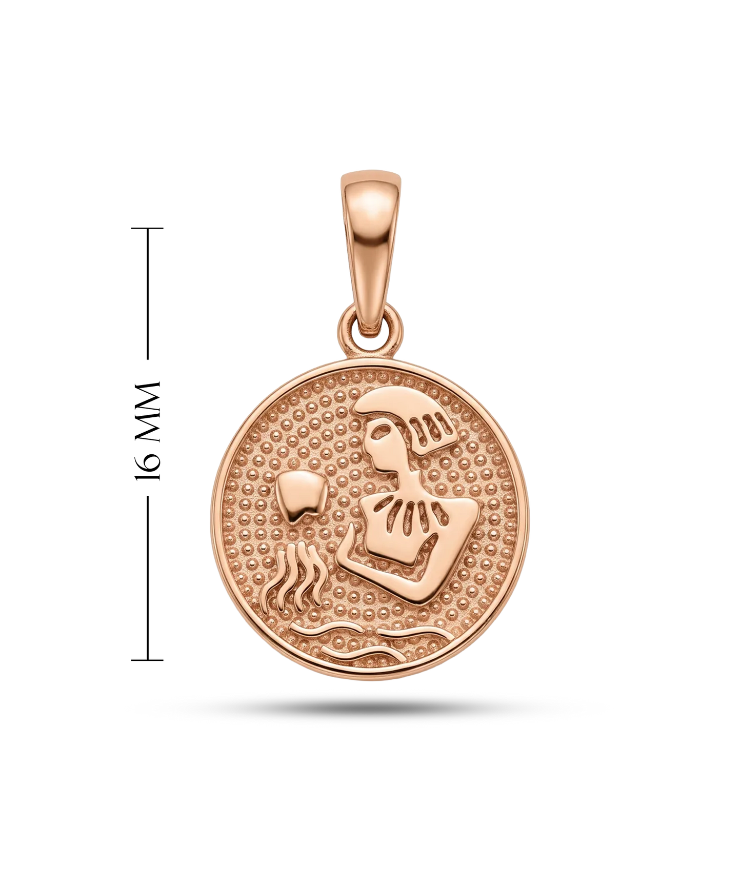 Auksinis vandenio zodiako pakabutis 585 praba