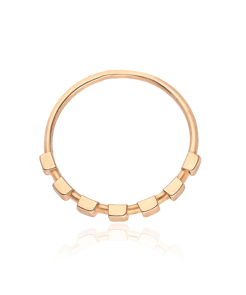 Minimalistinis auksinis žiedas