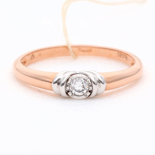 Auksinis žiedas su deimantu 0,08ct