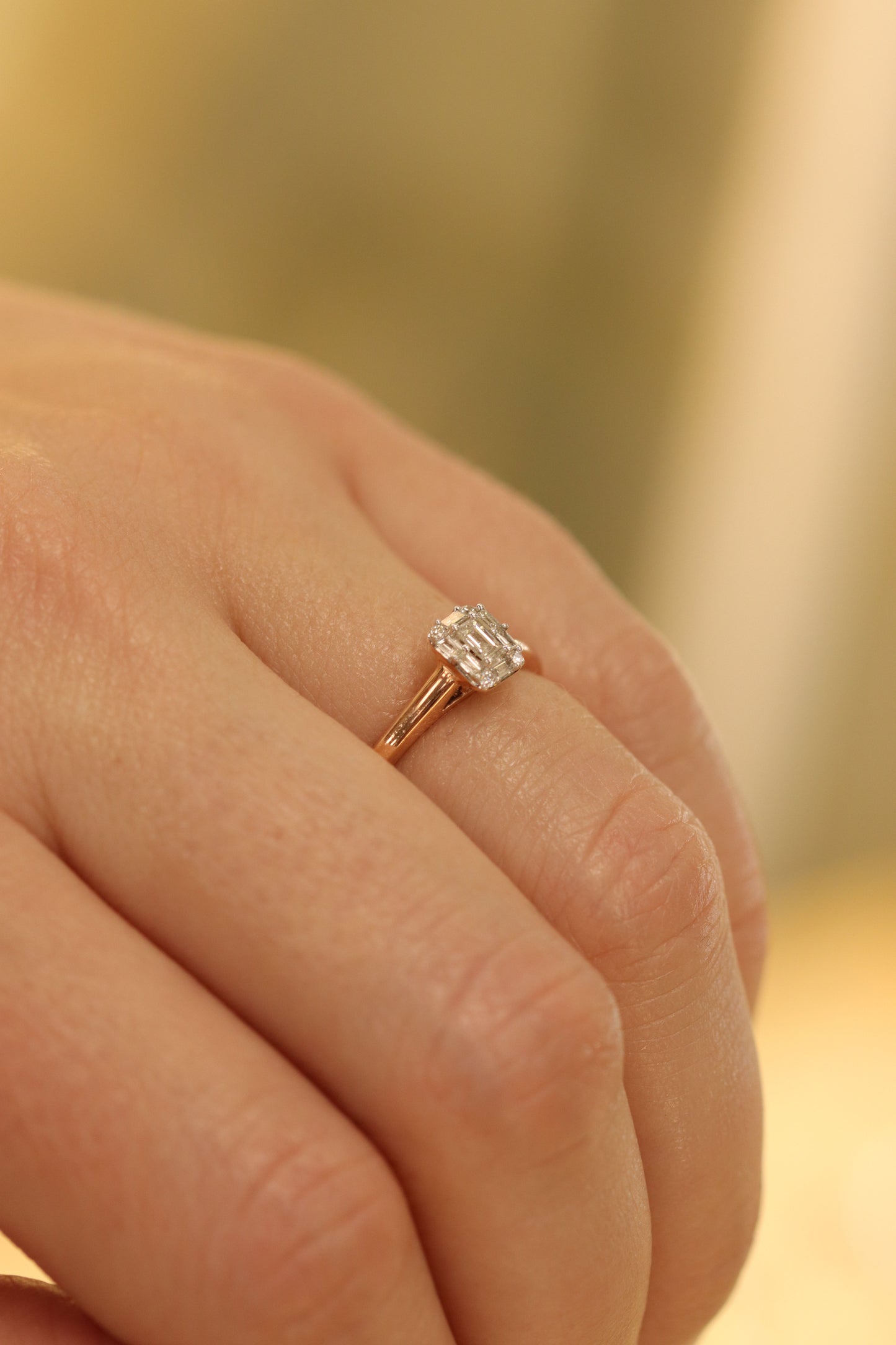 Žiedas su deimantais 0,04 ct