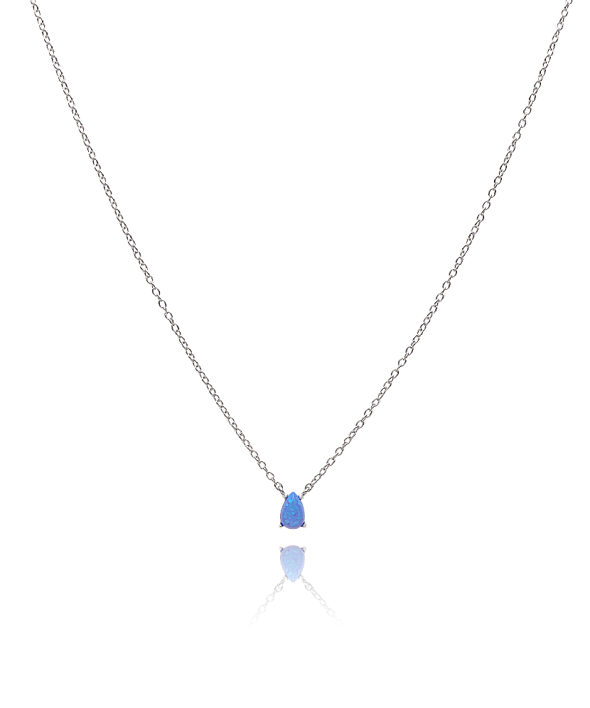 Moderni grandinėlė 925 sidabras su opalo atspalvio akute