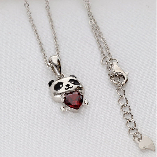 Panda love grandinėlė 925 sidabras