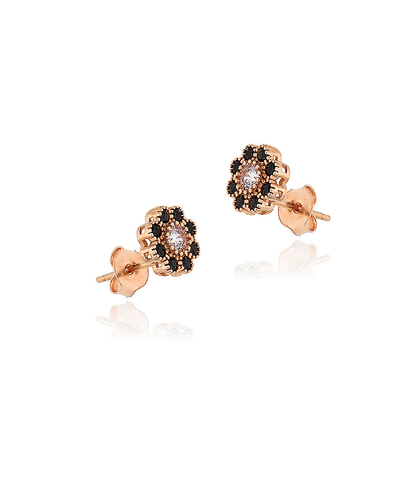 Auksiniai auskarai 585 iš raudono aukso – elegantiškas klasikinis dizainas