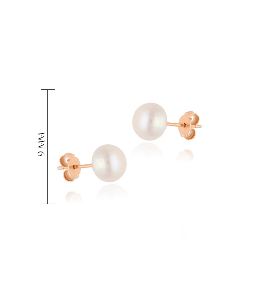 Moteriški auksiniai auskarai su perlais – klasikinis dizainas