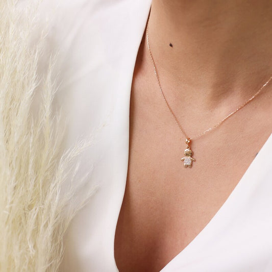 Auksinis pakabutis berniukas 14K