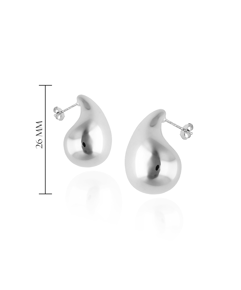 Sidabriniai auskarai lašo forma – sidabras 925