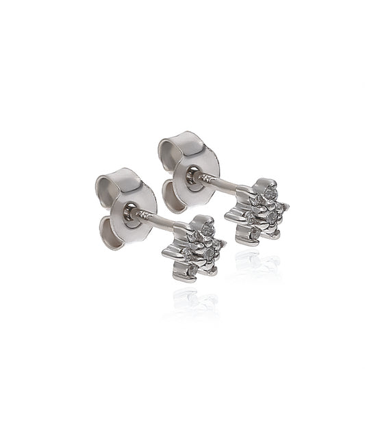 Auksiniai auskarai su deimantais