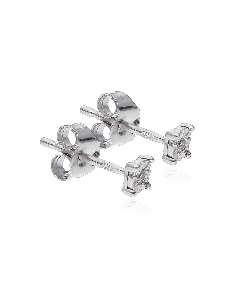 Auksiniai auskarai su deimantais