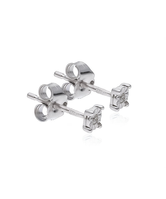 Auksiniai auskarai su deimantais