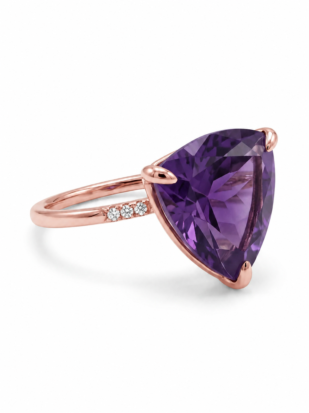 Autorinis žiedas Ametistas 7,54 ct ir deimantai 585 praba