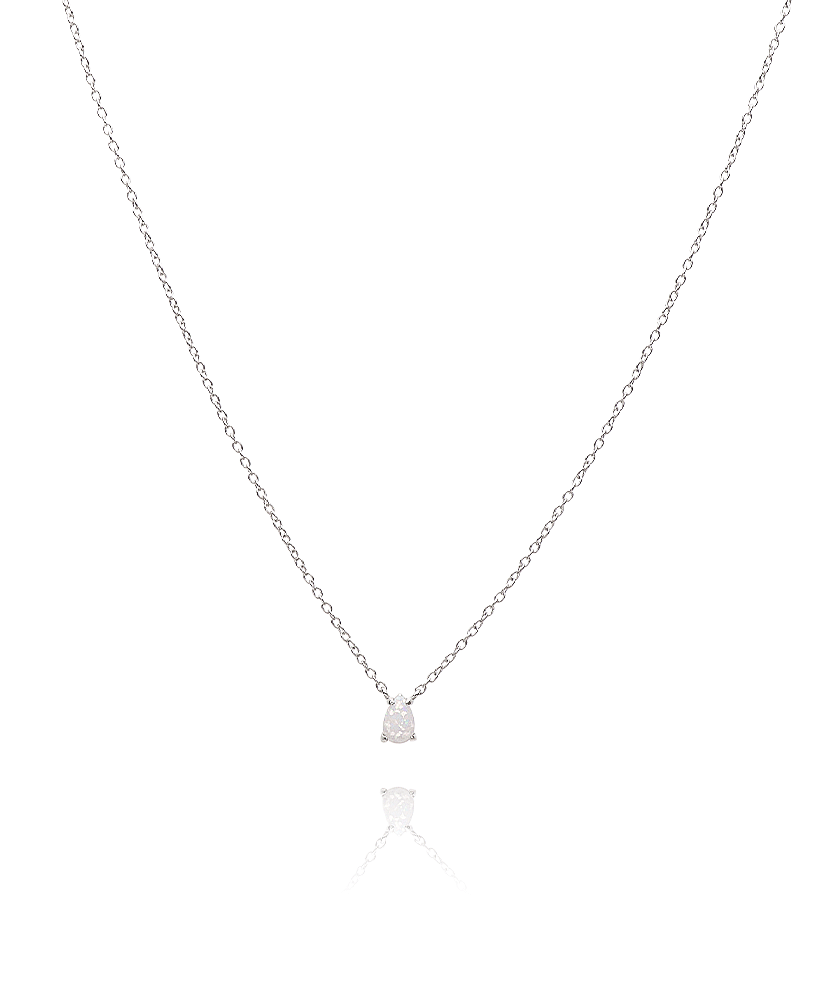 Moderni grandinėlė 925 sidabras su opalo atspalvio akute