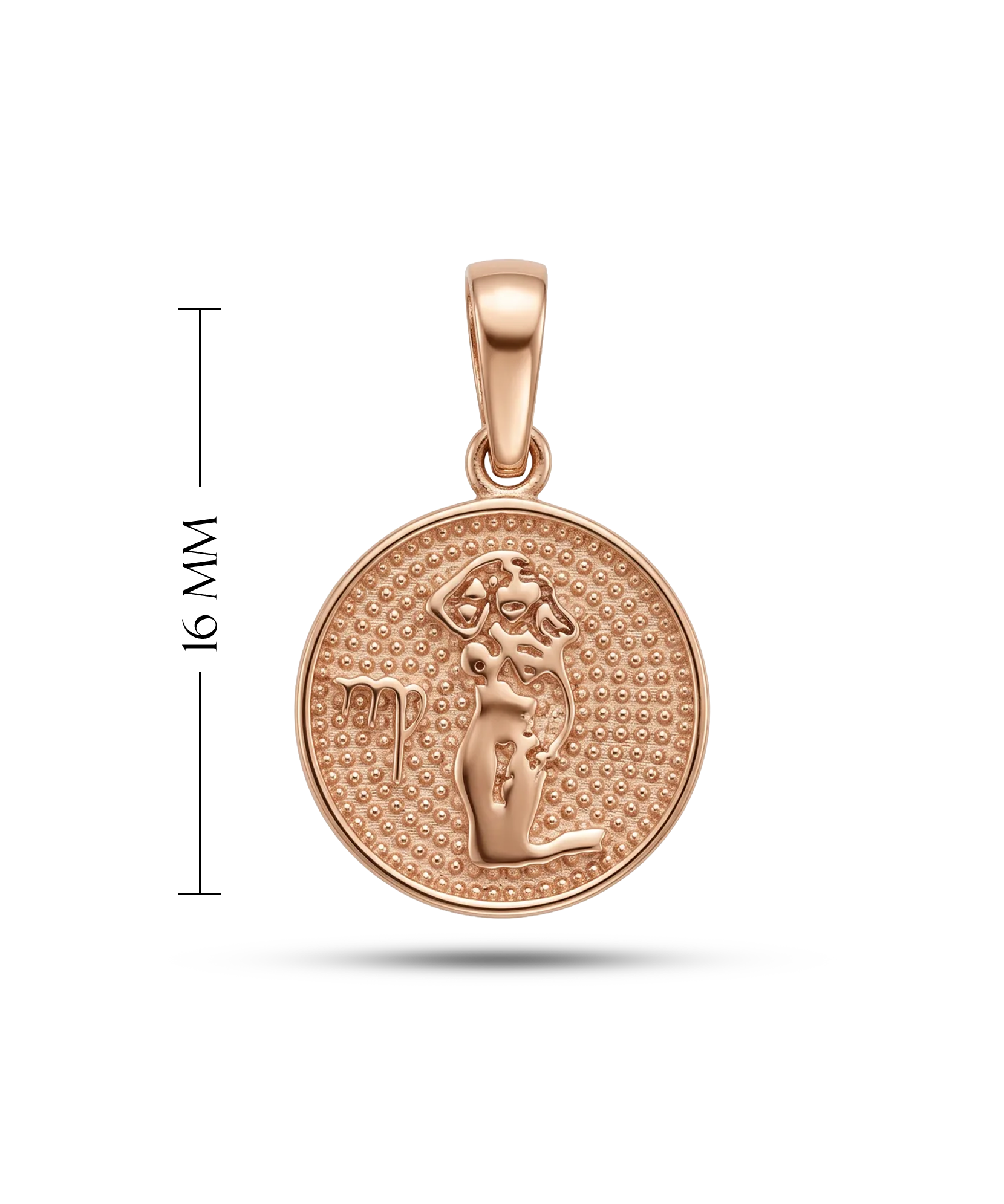 Auksinis mergelės zodiako pakabutis 585 praba