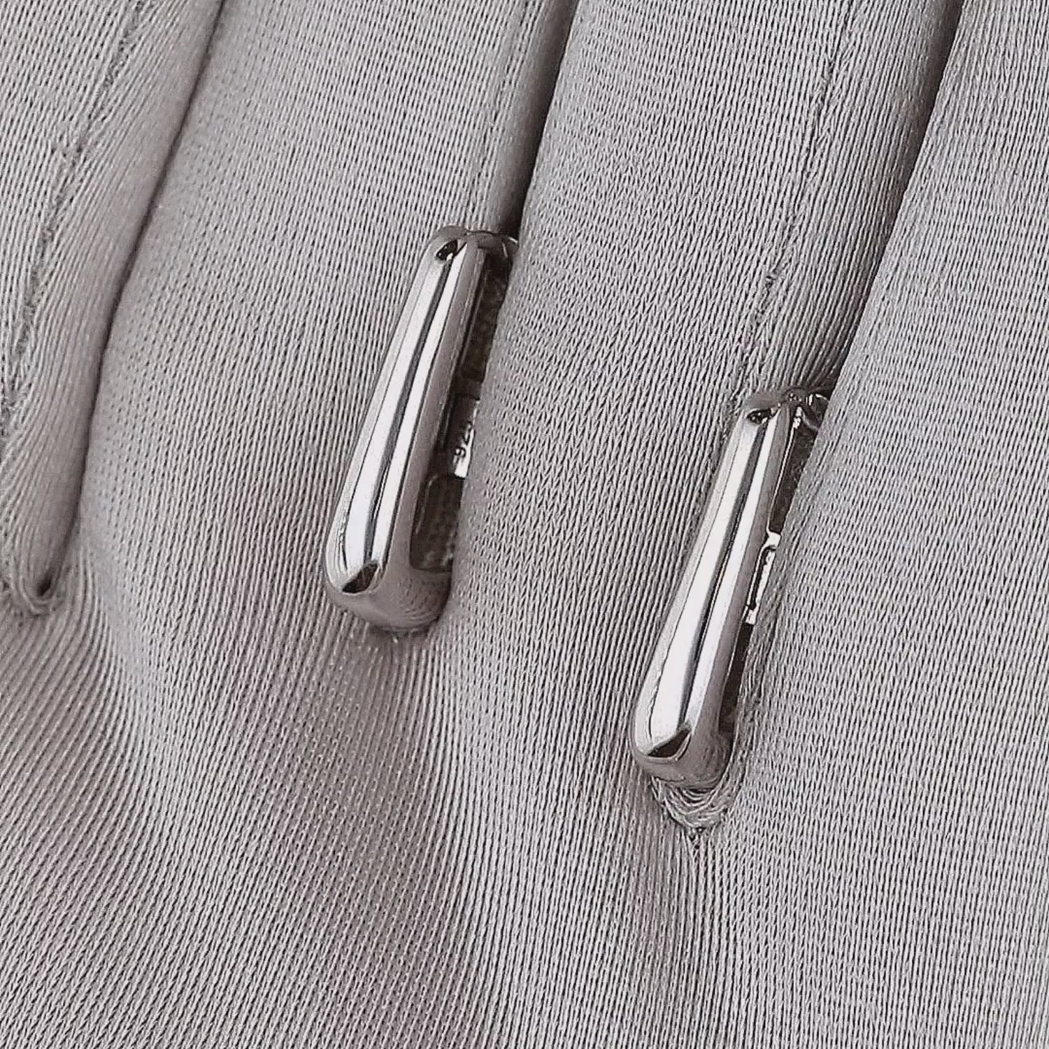 Geometriniai sidabriniai auskarai „Forma“ – sidabras 925