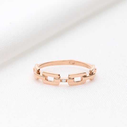 Žiedas su deimantu 0,008 ct
