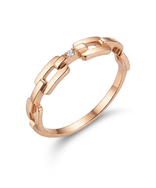Žiedas su deimantu 0,008 ct