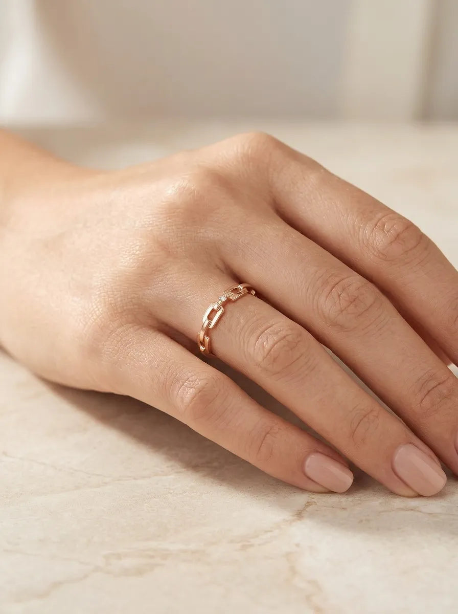 Žiedas su deimantu 0,008 ct