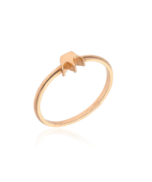 Auksinis žiedas su karūna