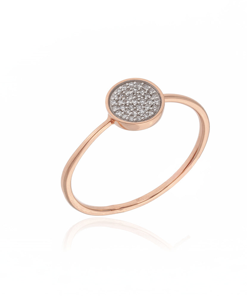 Žiedas su deimantais 0,09 ct