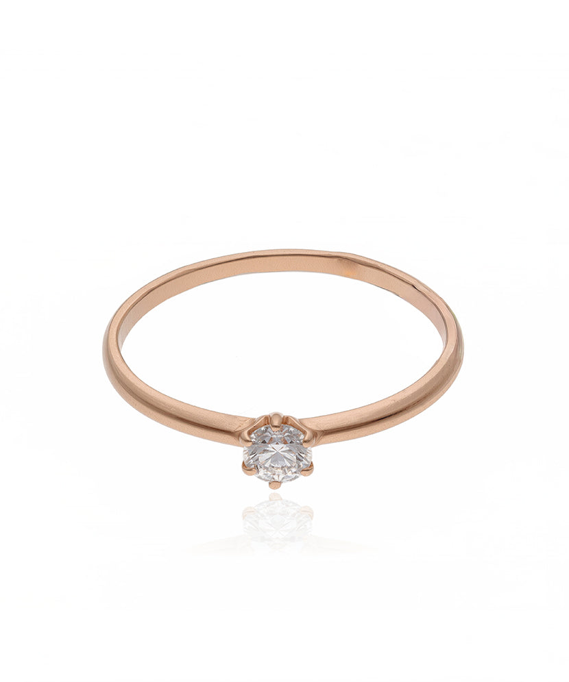 Sužadėtuvių žiedas su 0,18 ct deimantu