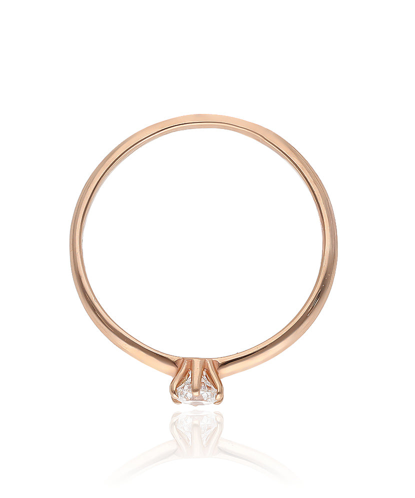 Sužadėtuvių žiedas su deimantu 0,19 ct