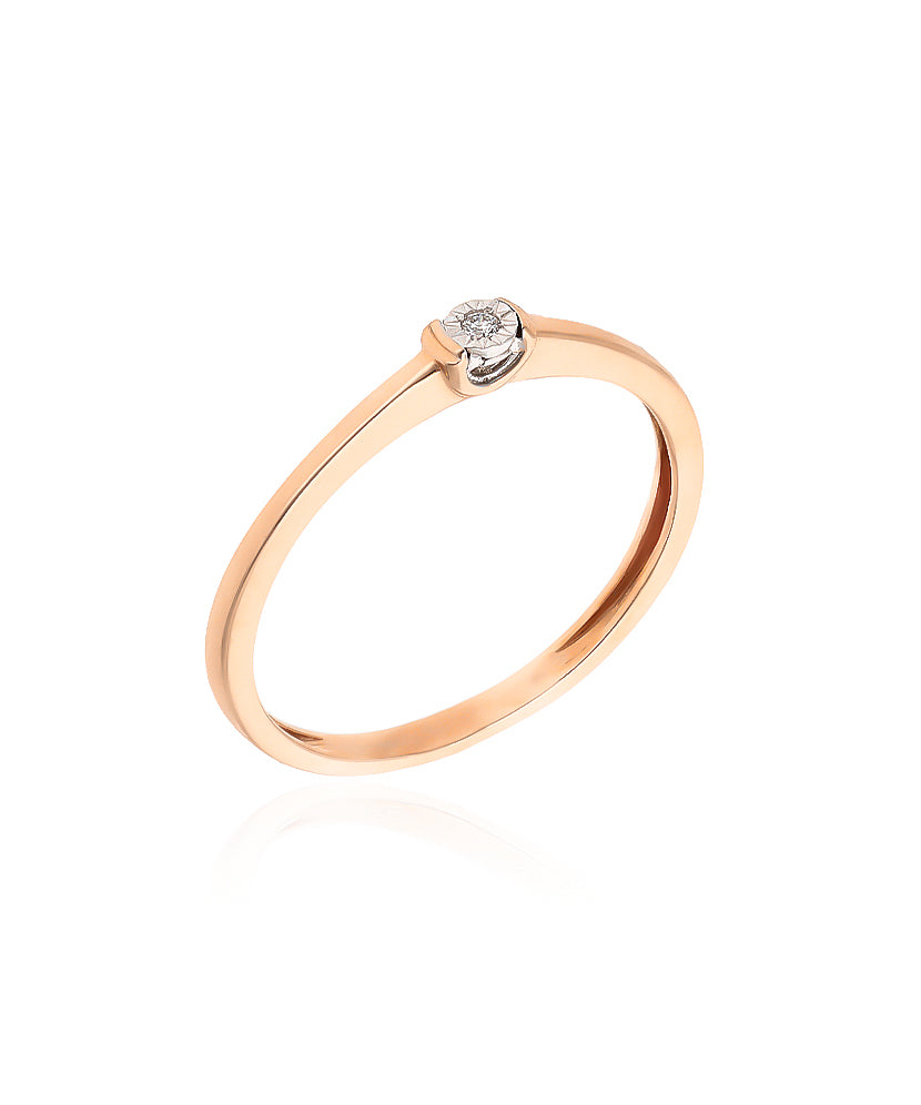 Sužadėtuvių žiedas su deimantu 585