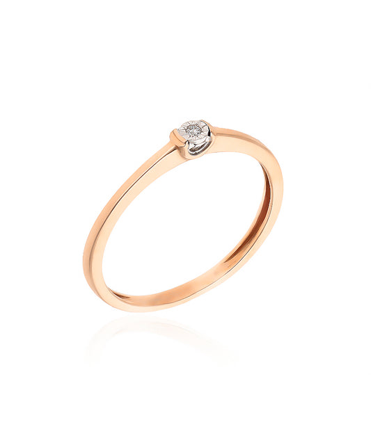 Sužadėtuvių žiedas su deimantu 585