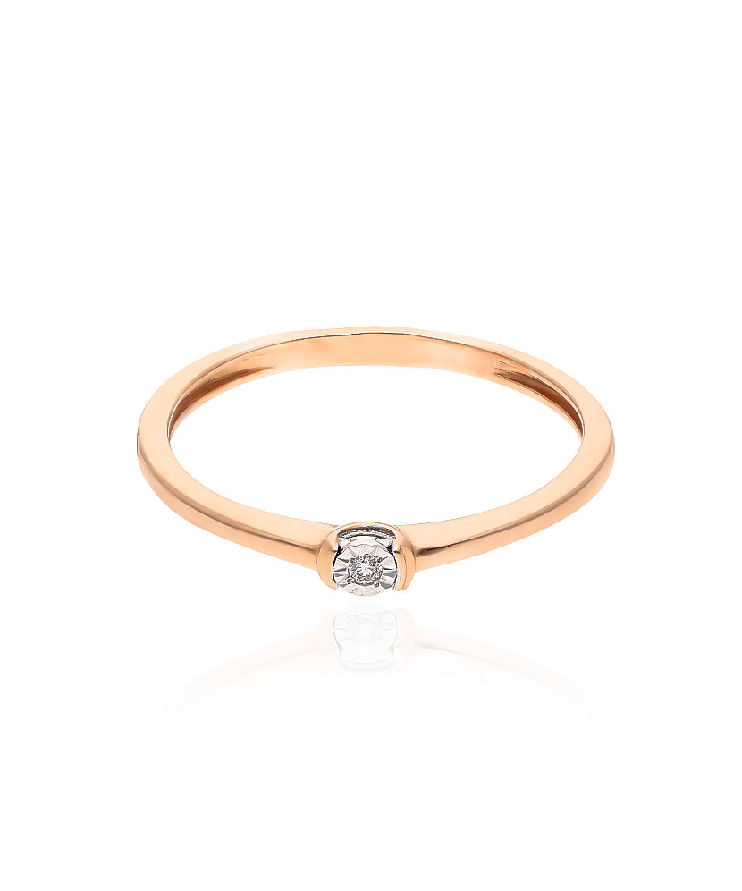 Sužadėtuvių žiedas su deimantu 585