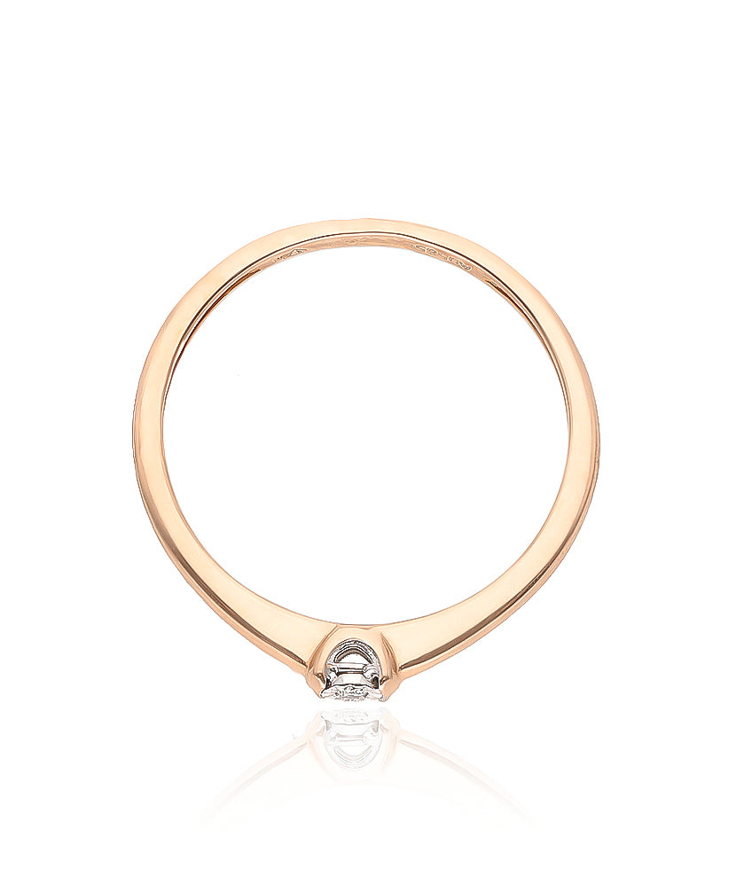 Sužadėtuvių žiedas su deimantu 585